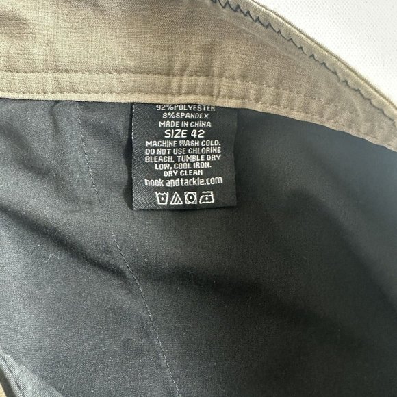 Hook And Tackle Shorts Mens Size 42 Beige Hi-Tide Hybrid Fishing Boating Shorts - Picture 7 of 10